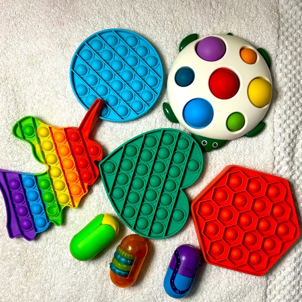 Fidget Variety BIG Pack!Dimples/Pop-its/fidget cube/Fidget Spinner!